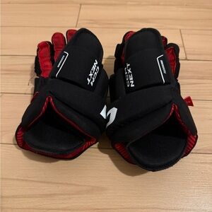 CCM Black and Red Hockey Gloves